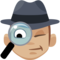 Detective - Medium Light emoji on Facebook